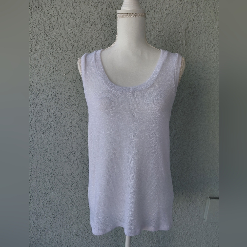 Beyond Yoga White Tank Top Made In USA - Picture 2 of 8